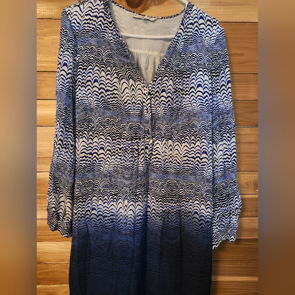 Trina Turk Blue and White Dress Size 6